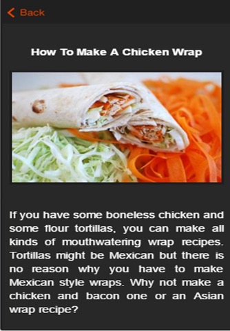 Chicken Wrap Recipes screenshot 2