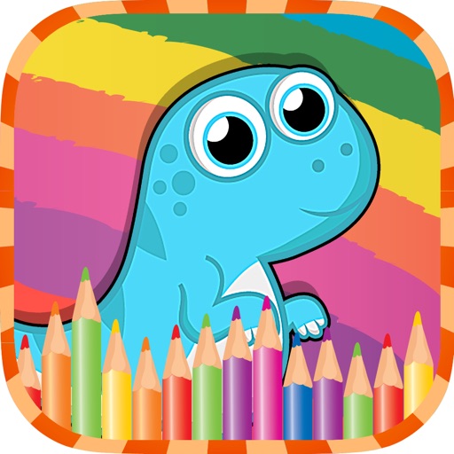 Dinosaur Coloring Pages for Good Kid Games - Free Icon