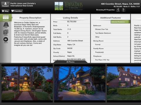 Napa Valley Real Estate for iPad screenshot 4