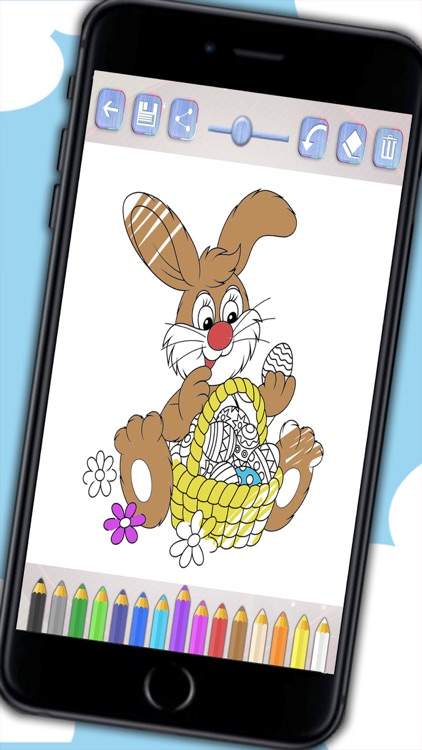 Color Easter eggs - Paint bunnies coloring game for kids