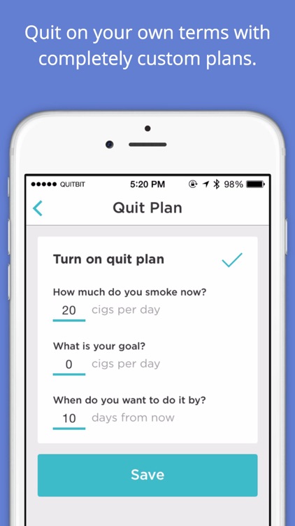 Quitbit - Quit Smoking Cigarettes And Gently Stop screenshot-3