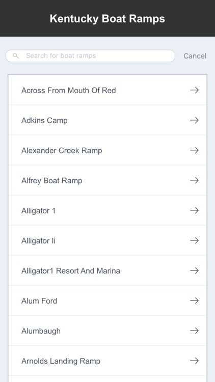 Kentucky Boat Ramps & Fishing Ramps