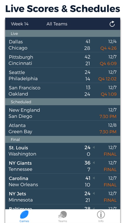 Pro Football Radio & Live Scores screenshot-2