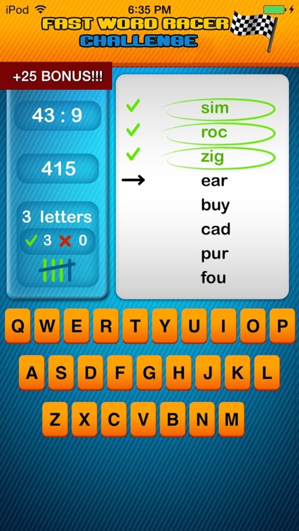 Fast Word Racer Challenge FREE