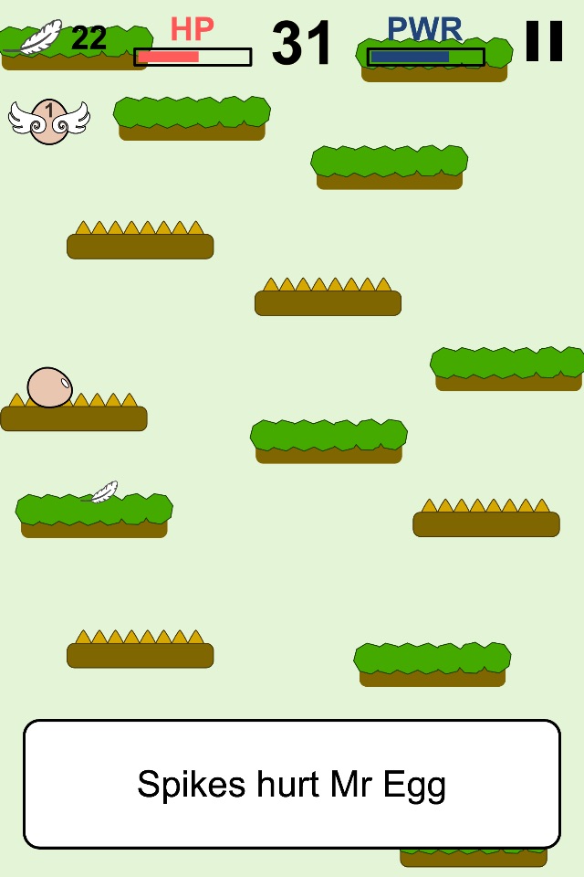 Mr Egg jumps up and down in an endless way to his home screenshot 3