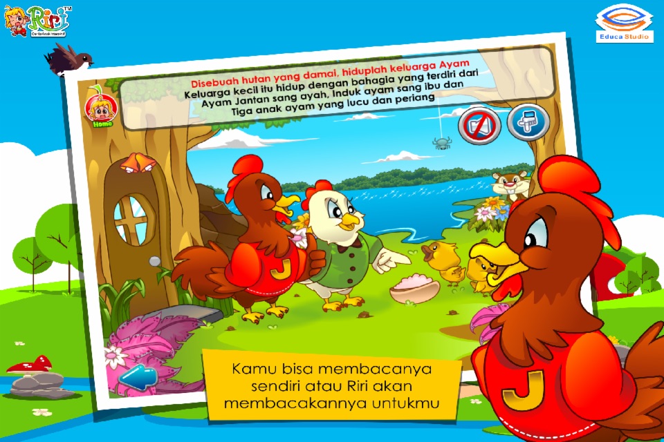 Ayam Jantan dan Rubah Licik - Cerita Anak Interaktif screenshot 2