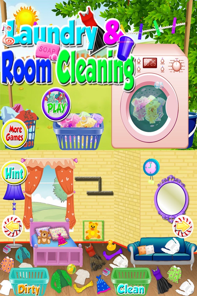 Kids Laundry Washing Dirty Baby Clothes Cleanup Time screenshot 2