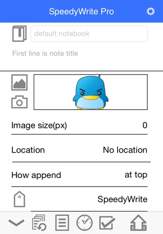 SpeedyWrite Pro - Can quickly writing and append a note to Evernote. screenshot 2