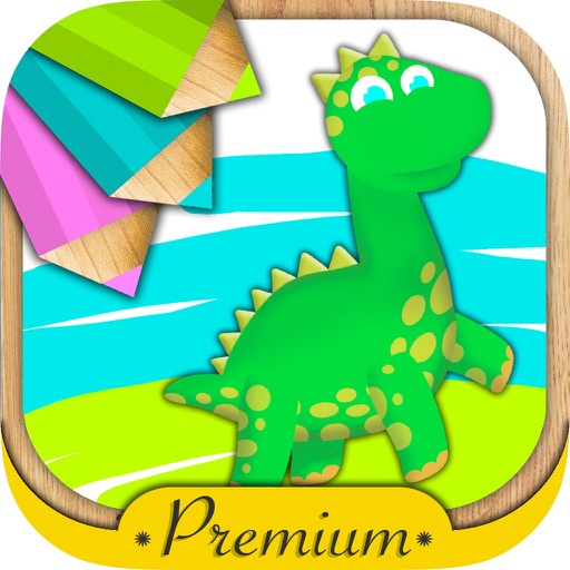 Dinosaurs for painting and coloring with magic marker - PREMIUM icon