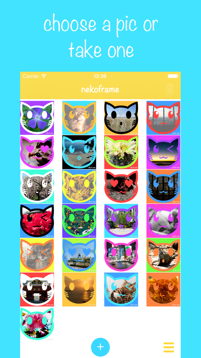 nekoframe - share cute framed pics to instagram and facebook