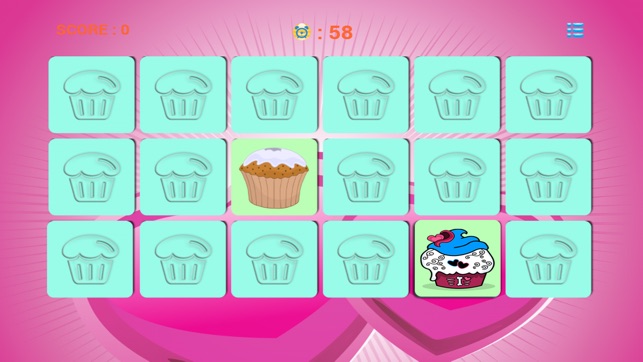 Cupcake Matching - Match 2 Card Game for