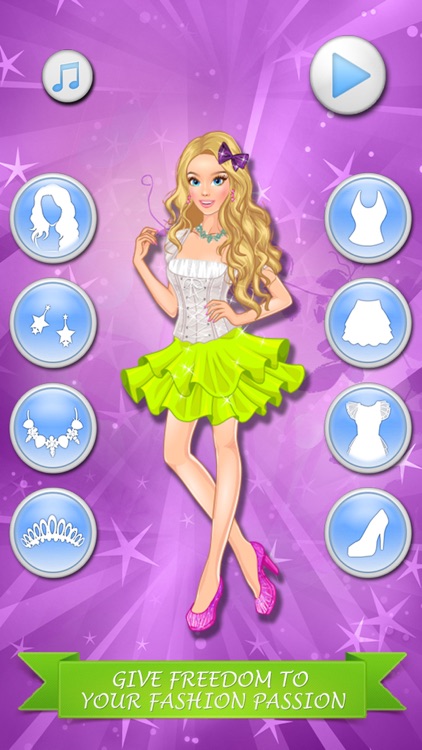 Princess Dresses: beauty salon game for girls and kids who love makeover and make-up