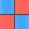 Tap the red squares as fast as possible, but be careful and don't tap the blue squares