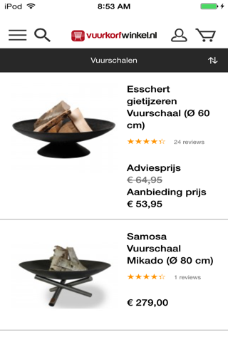 Vuurkorf winkel screenshot 3