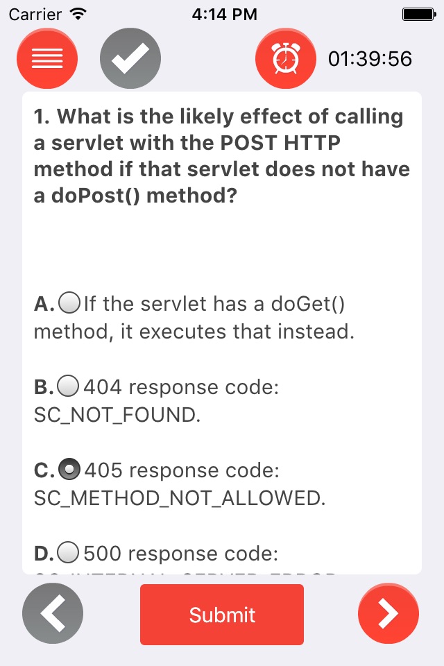 Bodacious Servlet JSP Exam screenshot 3