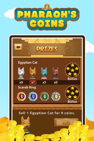 Pharaoh's Coins - Gold Pharoh Ancient Token Dozer screenshot 3