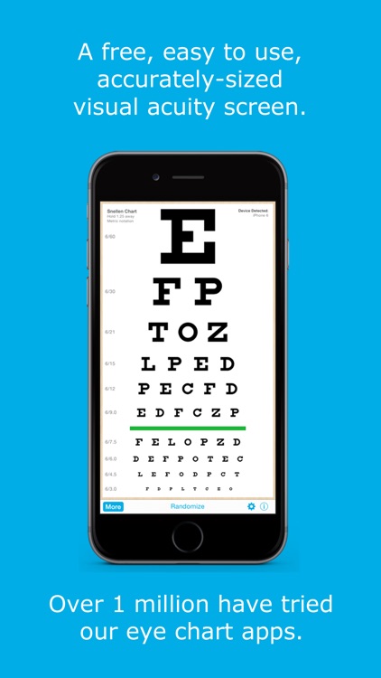 Eye Chart HD - Screen Vision with Pocket Snellen, Sloan, Near Vision, and Amsler Grid Test