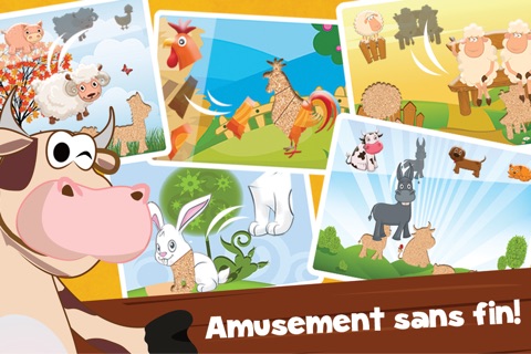 Petting farmland fun drag n drop jigsaw puzzle with lovable farm animals and matching in the barnyard screenshot 4