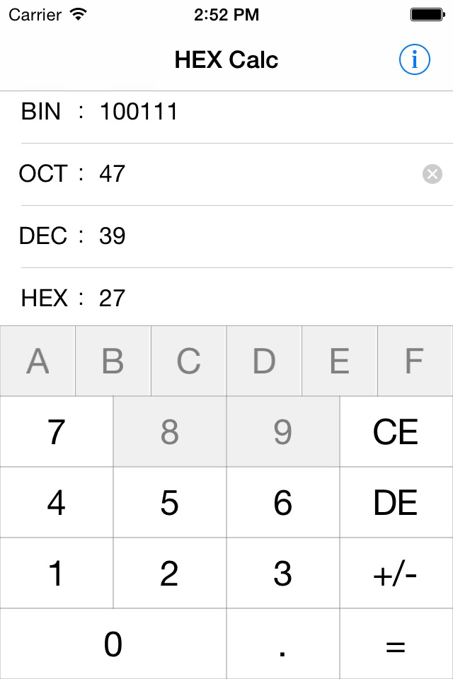 HEXCalc(binary conversion) screenshot 2