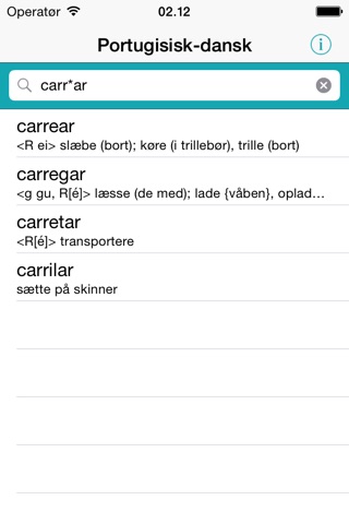 Portugisisk-Dansk ordbog screenshot 4