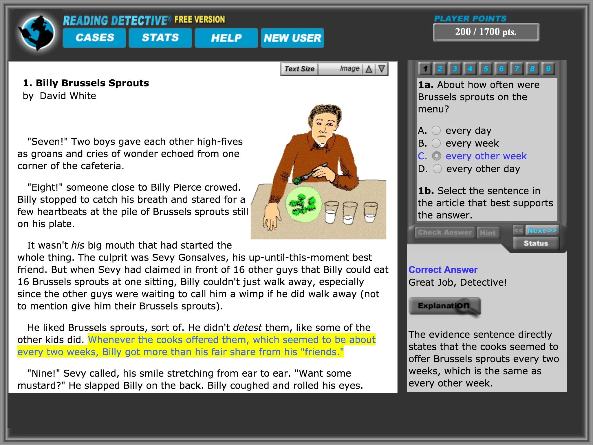 Reading Detective® B1 (Free) screenshot 4