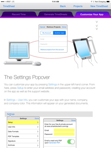 SmartDoc TimeSheet screenshot 2