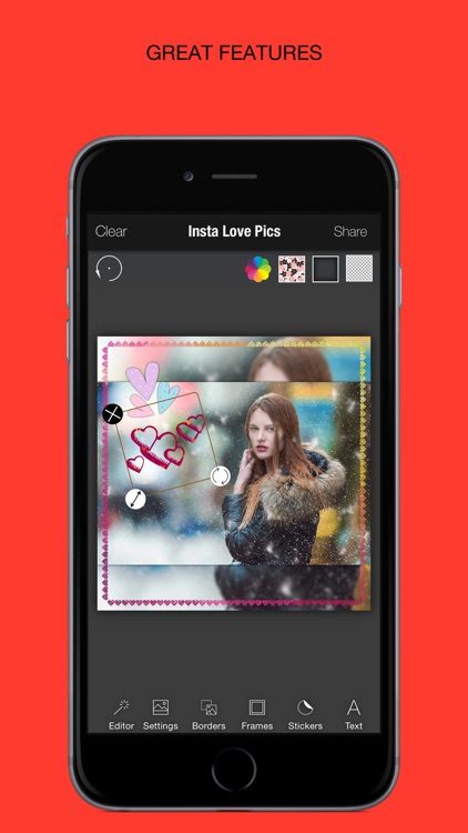 Insta Love Pics – Well designed frames & stickers for peace and joy.