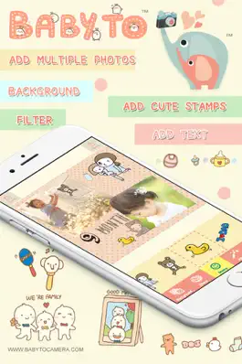 Game screenshot Babyto Camera - Mother and baby journal stamps hack