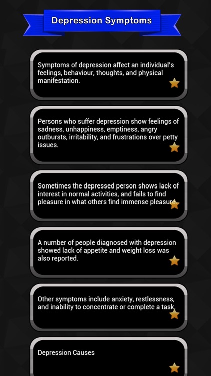 Depression Symptoms