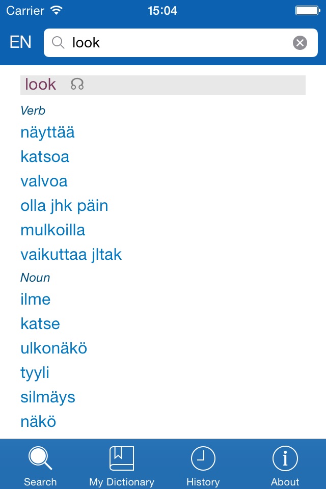 Finnish <> English Dictionary + Vocabulary trainer screenshot 2