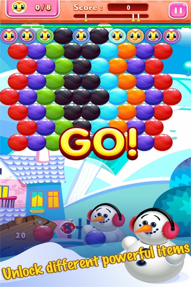 Ice Bubble Shooter Snowman screenshot 2