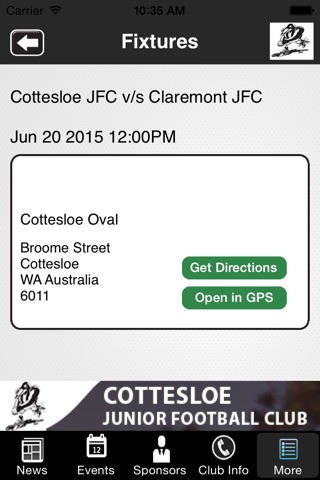 Cottesloe Junior Football Club screenshot 3