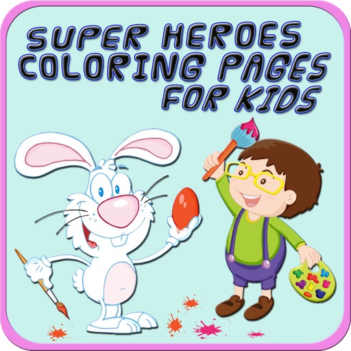 Super Heroes Coloring Pages For Kids Icon