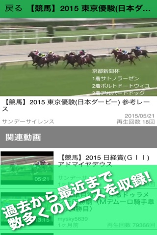 競馬ファン必見！名レース＆名勝負動画まとめ screenshot 2