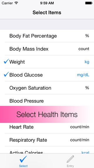 HealthEntry - easy data entry for HealthKitのおすすめ画像1