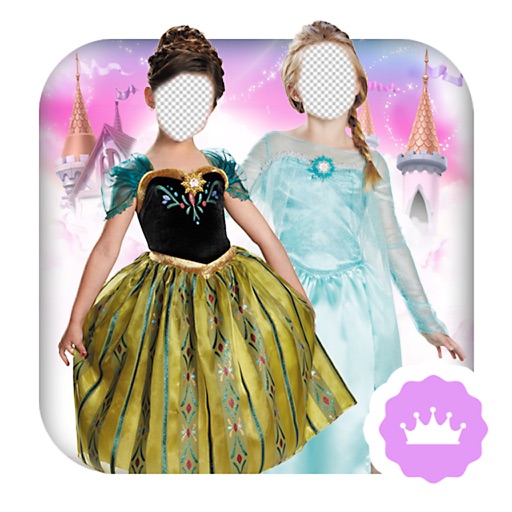 Princess Kids Dress Up Photo Montage