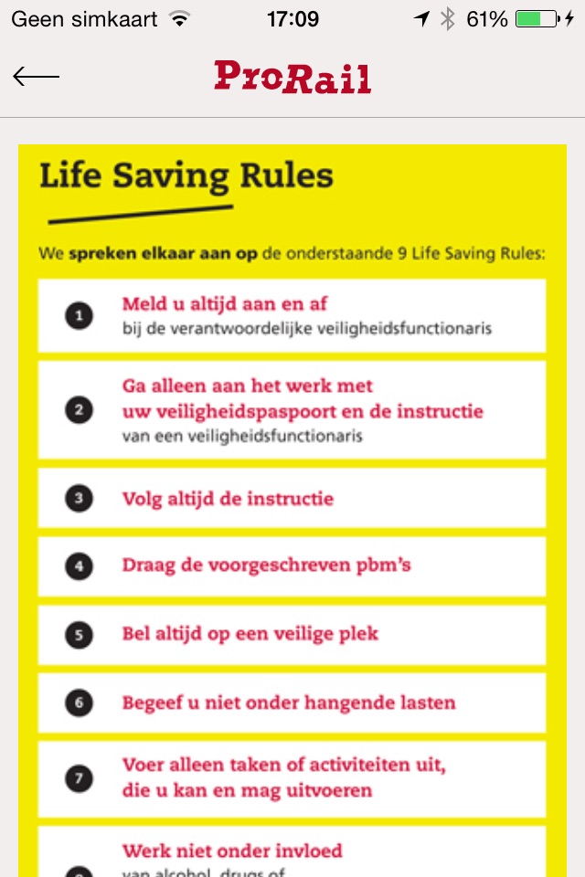 ProRail Veiligheidsapp screenshot 4