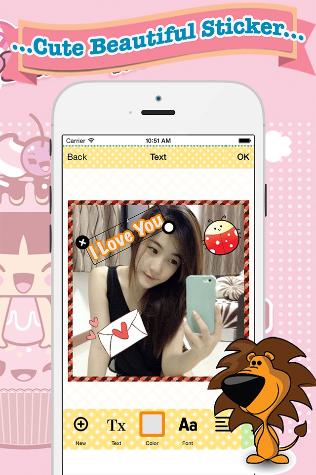 Cute Beautiful Sticker - photo editor, filters, effects, camera plus frames for your screenshot 4
