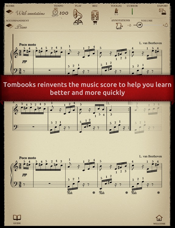 Play Beethoven – « Für Elise » (interactive piano sheet music)