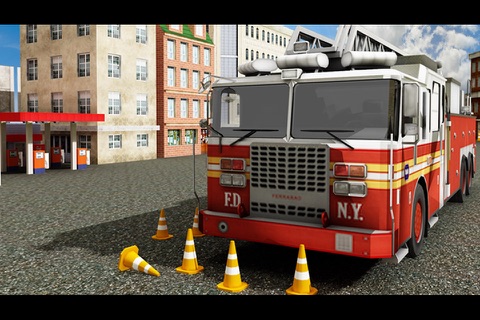 Fire Fighter Hero Parking Simulator - 911 Emergency Truck Driving Game screenshot 2