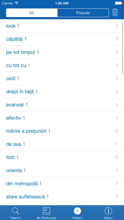 Romanian <> English Dictionary + Vocabulary trainer screenshot-4