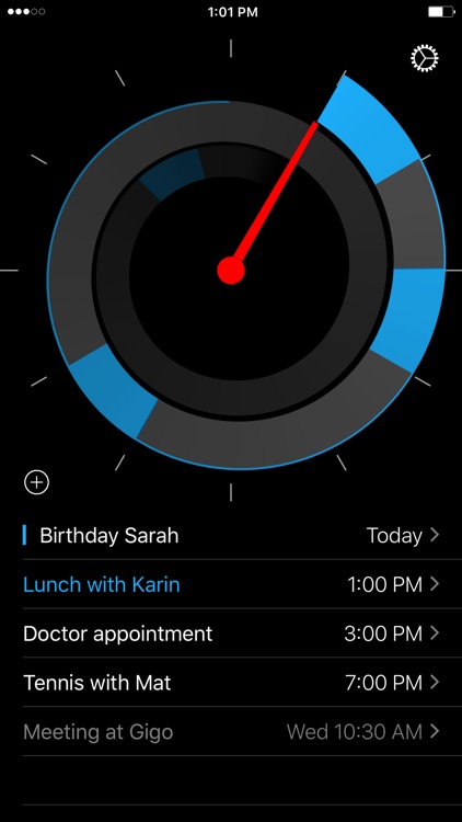 Future – Calendar events around the clock