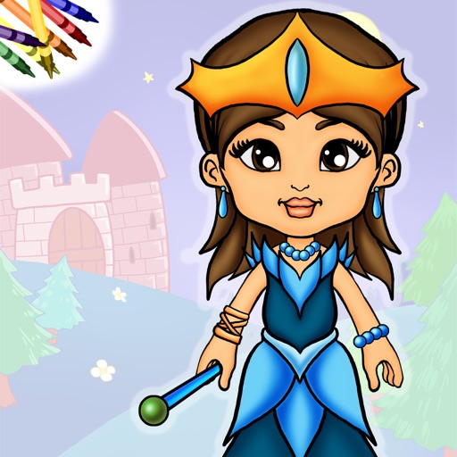 Princess Dress Up Coloring Book iOS App