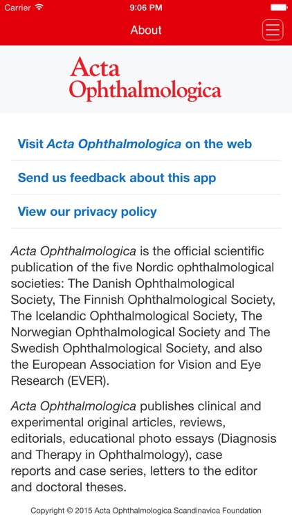 Acta Ophthalmologica