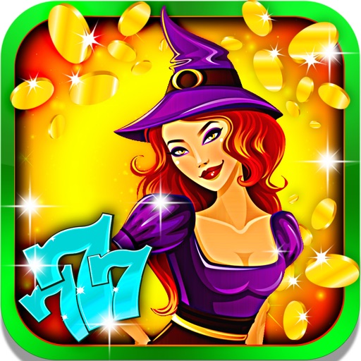 Evil Witch and Wizard Slot Machine: Break the spell bubble and win big golden coins