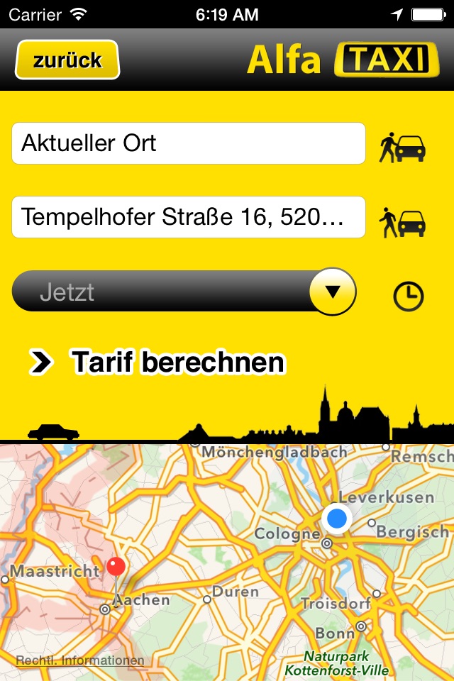 Taxi Aachen screenshot 2