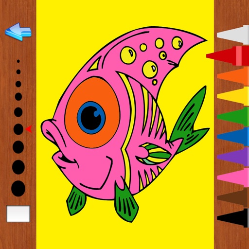 Kids Coloring Book - The Sea Animals Learning for Fun Icon