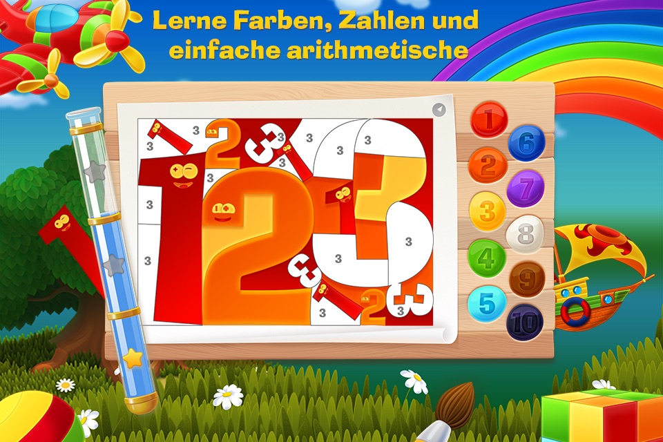 Tim the Fox - Paint - free preschool coloring game screenshot 2