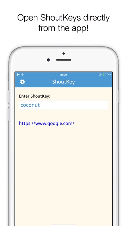 ShoutKey - share links with a shout