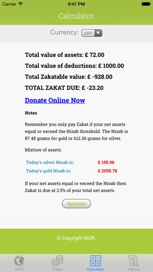 MGR Zakat Calculator(圖5)-速報App